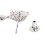 Sparkling Leaf CZ Pendant Set - Silver