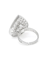 Teardrop CZ Solitaire Statement Ring