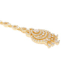Traditional Crystal Drop Maangtikka - Gold - White