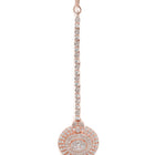 Classic Round CZ Maangtikka Design - Rose Gold