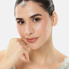 Classic Round CZ Maangtikka Design - Silver