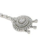Classic Round CZ Maangtikka Design - Silver