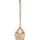 Vintage CZ Pearl Accent Maangtikka - Gold