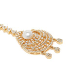 Vintage CZ Pearl Accent Maangtikka - Gold