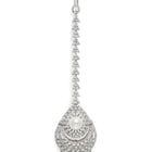 Vintage CZ Pearl Accent Maangtikka - Silver