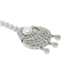 Vintage CZ Pearl Accent Maangtikka - Silver