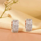 Sparkling Micro Pave Hoop Earrings