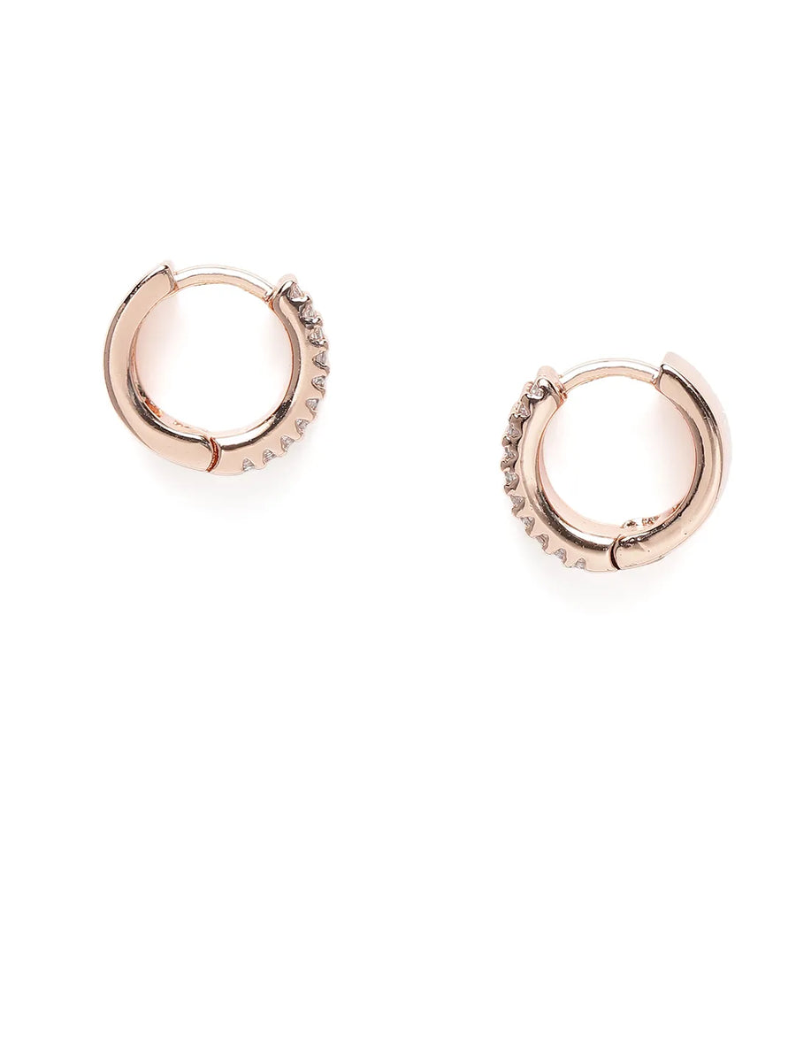 Sparkling Micro Pave Hoop Earrings