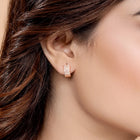 Sparkling Micro Pave Hoop Earrings