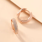 CZ Hoop Earrings with Brilliant Sparkle