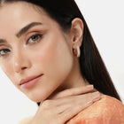 CZ Hoop Earrings with Brilliant Sparkle