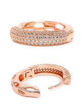 CZ Hoop Earrings with Brilliant Sparkle