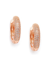 CZ Hoop Earrings with Brilliant Sparkle