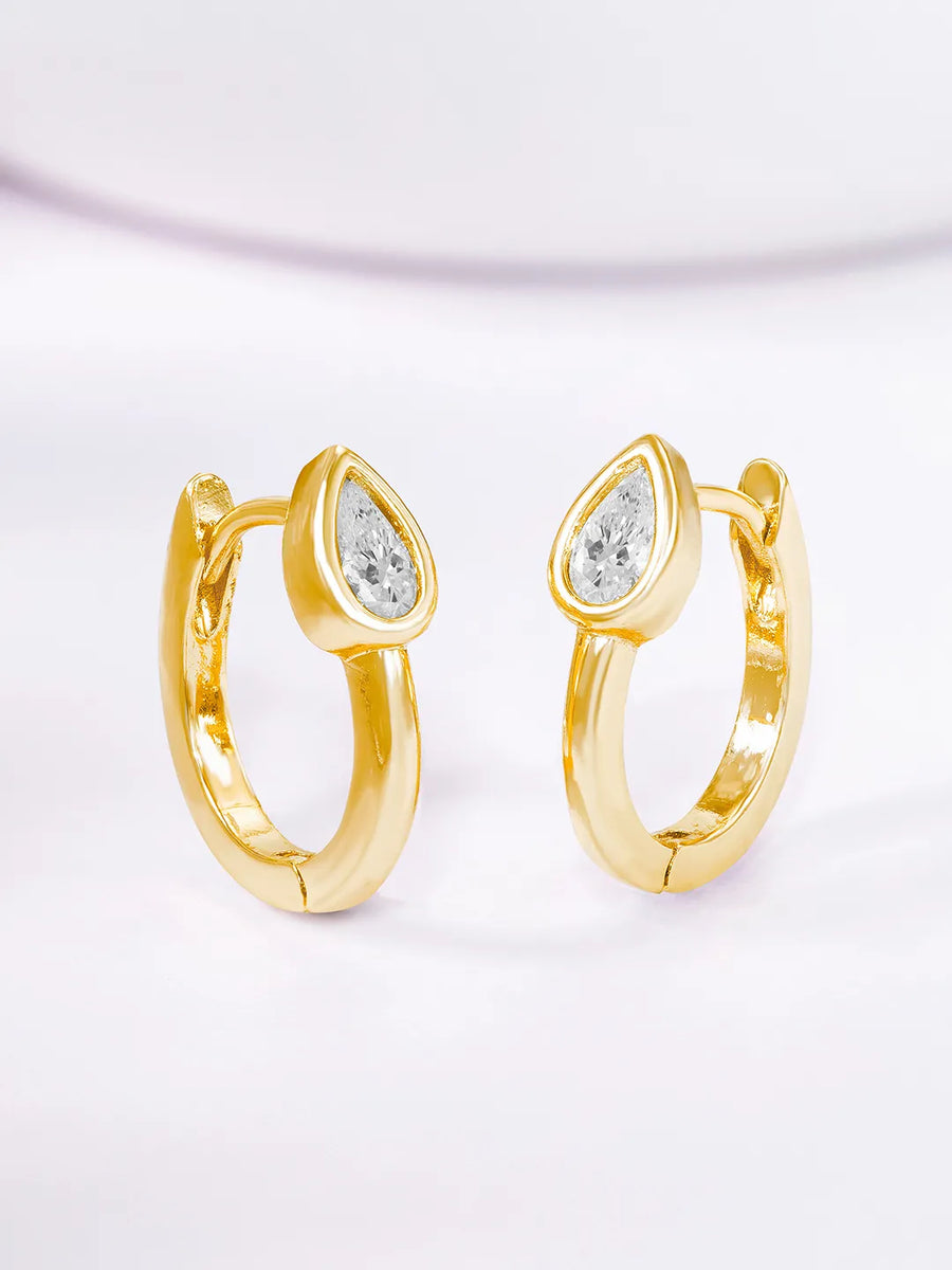 Glimmering Perfection CZ Hoop Earrings