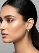 Chic Rose Gold CZ Bow Stud Earrings