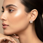 Glam Rose Gold CZ Butterfly Stud Earrings