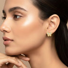 Glam Gold-Plated CZ Butterfly Stud Earrings