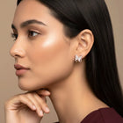 Radiant Rose Gold CZ Butterfly Stud Earrings