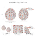 Dazzling Rose Gold CZ Teardrop Stud Earrings