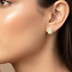 Dazzling Gold-Plated CZ Teardrop Stud Earrings