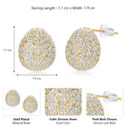 Dazzling Gold-Plated CZ Teardrop Stud Earrings