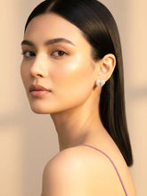 Rose Gold Tennis Bracelet &  Heart Stud Combo