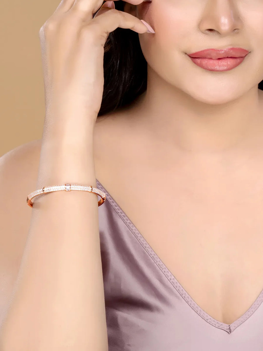 Dazzling CZ Stylish Kada Bracelet