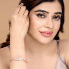 Sparkling Elegance CZ Slim Kada Bracelet