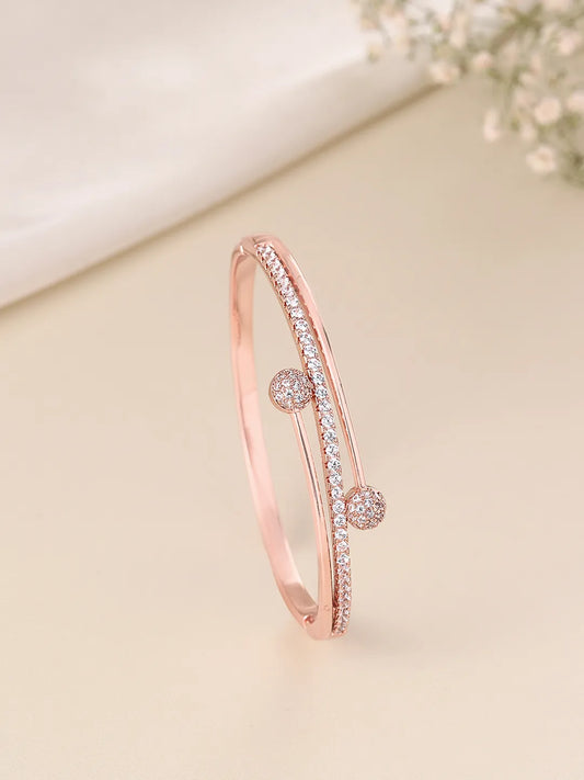 Parallel Gleam Sphere End Kada Bracelet