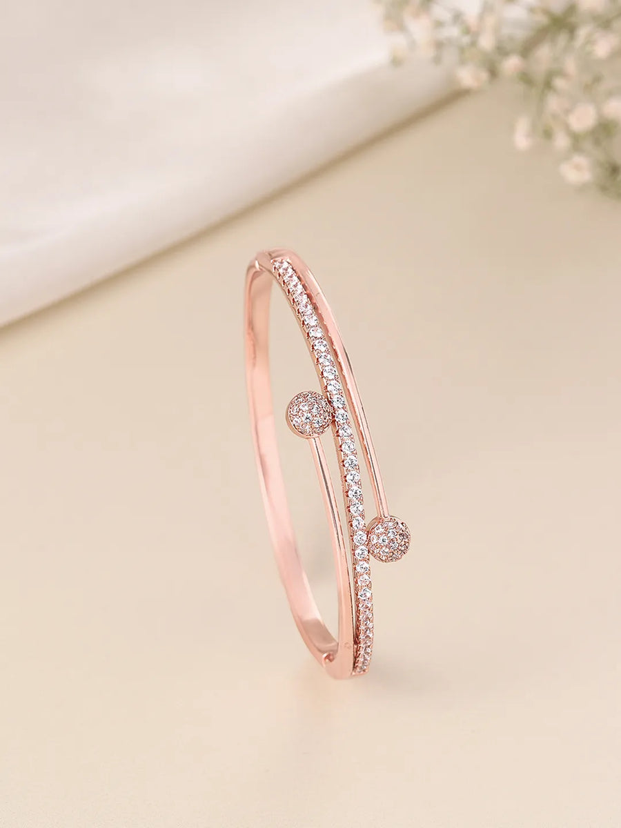 Parallel Gleam Sphere End Kada Bracelet