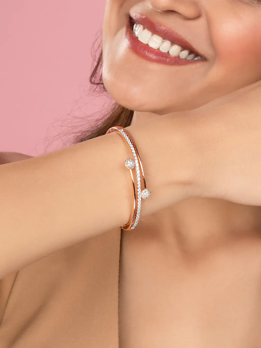 Parallel Gleam Sphere End Kada Bracelet