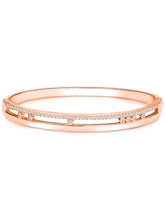 Opulent Rose Gold CZ Open Circle Kada Bracelet