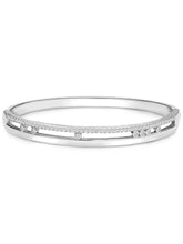 Opulent Silver Plated CZ Open Circle Kada