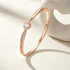 Radiant Rose Gold Crystal CZ Open Circle Kada