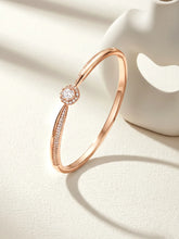 Radiant Rose Gold Crystal CZ Open Circle Kada