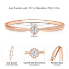 Radiant Rose Gold Crystal CZ Open Circle Kada