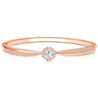 Radiant Rose Gold Crystal CZ Open Circle Kada