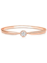 Radiant Rose Gold Crystal CZ Open Circle Kada