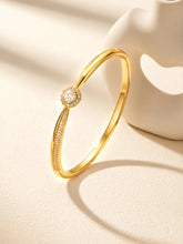 Radiant Gold Crystal CZ Open Circle Kada