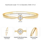 Radiant Gold Crystal CZ Open Circle Kada