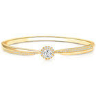 Radiant Gold Crystal CZ Open Circle Kada