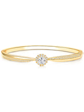 Radiant Gold Crystal CZ Open Circle Kada
