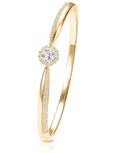 Radiant Gold Crystal CZ Open Circle Kada