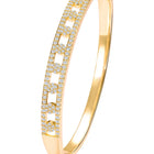 Chic Gold-Plated CZ Link Kada Bracelet