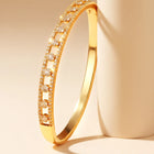 Chic Gold-Plated CZ Link Kada Bracelet