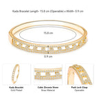 Chic Gold-Plated CZ Link Kada Bracelet