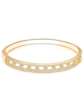 Chic Gold-Plated CZ Link Kada Bracelet