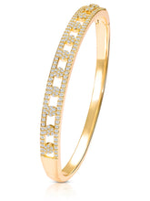 Chic Gold-Plated CZ Link Kada Bracelet