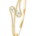 Graceful Gold-Plated CZ Teardrop Open Kada
