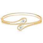 Graceful Gold-Plated CZ Teardrop Open Kada